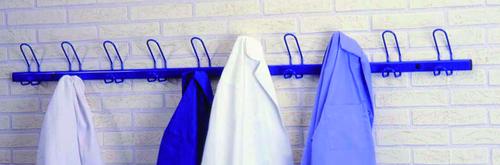 PORTE-VETEMENTS MURAL 10 PATERES BLANC