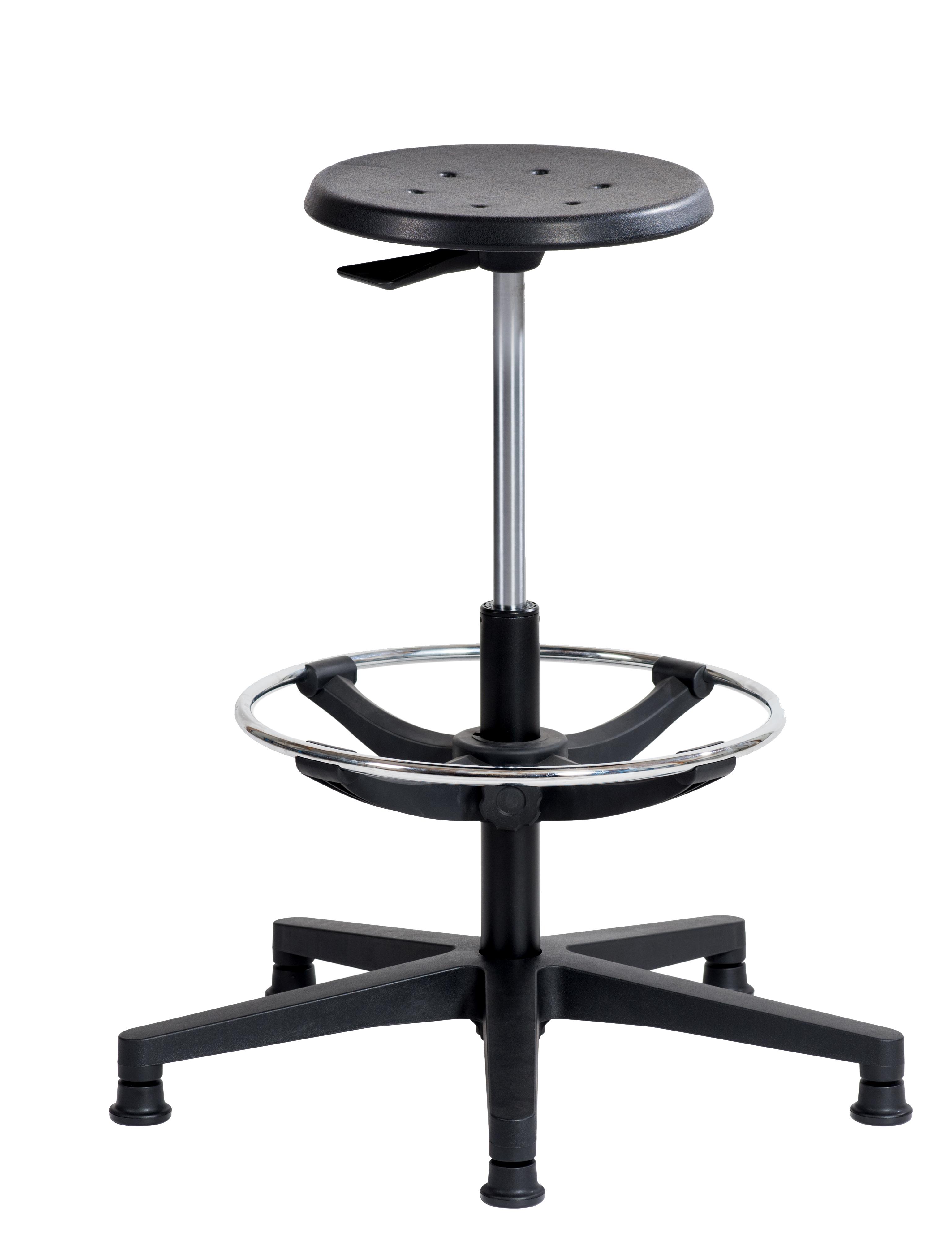 TABOURET POLYURETHANE SUR PATINS OU ROULETTES