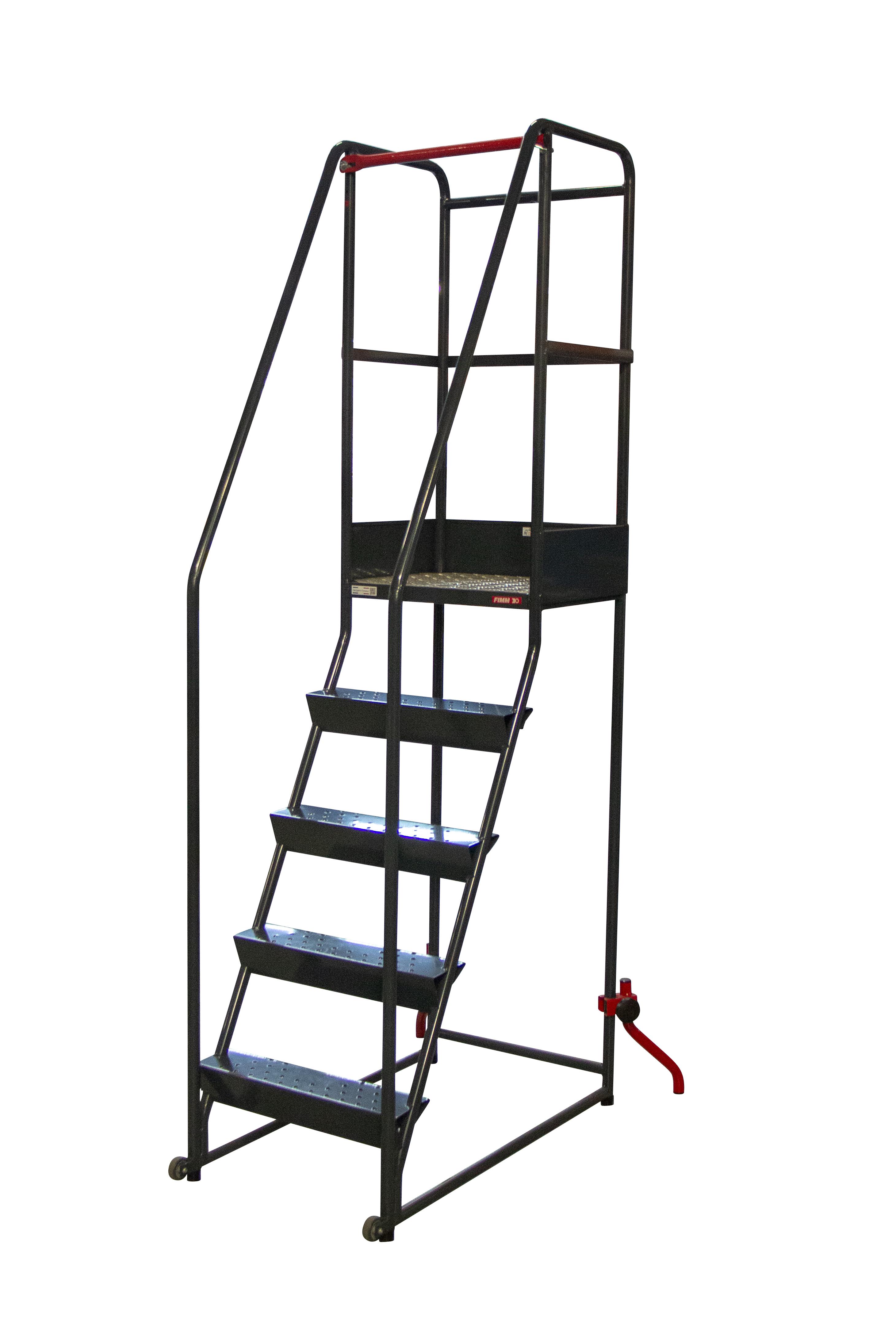 ESCABEAU ROULANT DROIT POUR PASSAGES ETROITS