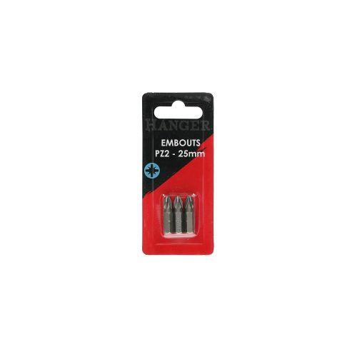 Set de 3 embouts Pozidriv - 25mm - HANGER
