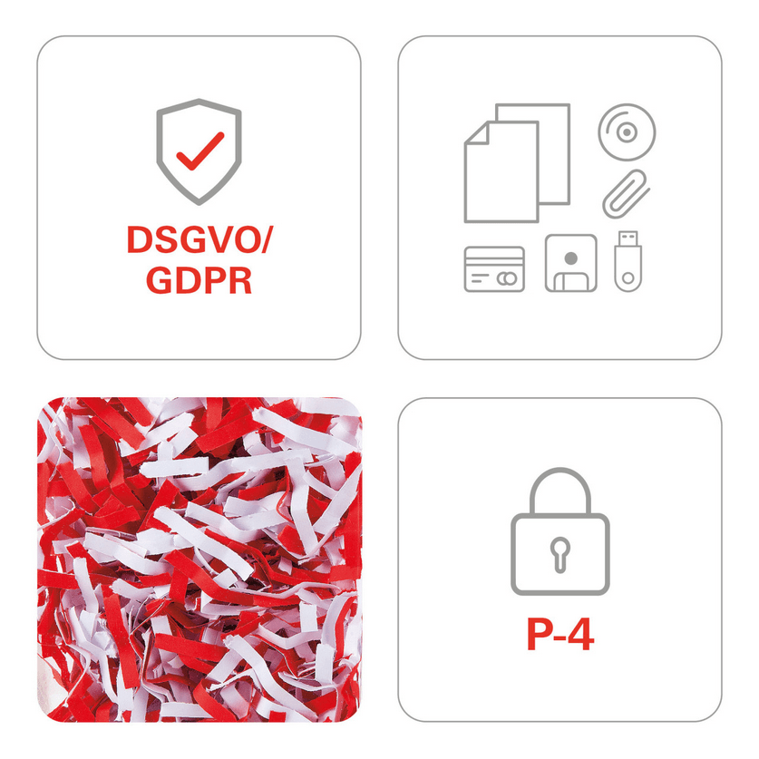destructeur de documents forte capacité P44i Securio 3,9 x 40 mm HSM
