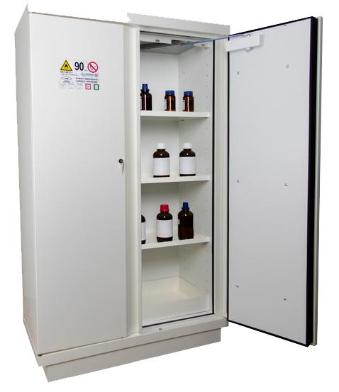 ARMOIRE DE SECURITE 90 MIN 30L 1 PORTE 1 ETAGERE 1 BAC