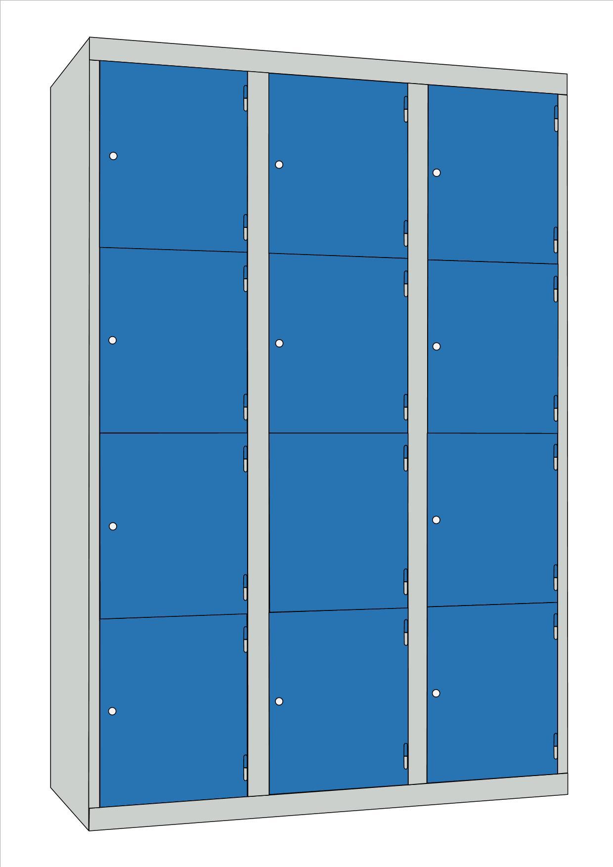 CASIER MONOBLOC 4 CASES 1 COLONNE 300 X 500 X 1800