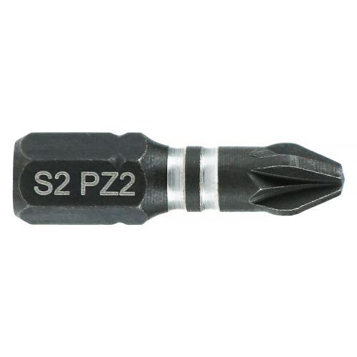 Boîte de 25 embouts impact PZ2 longueur 25 mm - HANGER 133028