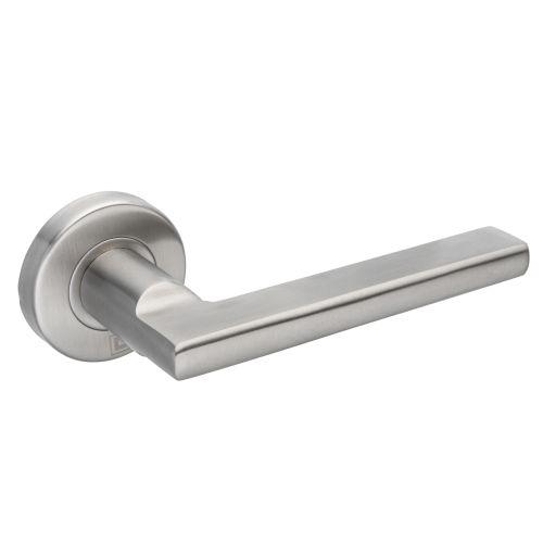 Béquille double massive sur rosace bec de cane JADE série 4001 - Inox