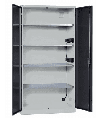 ARMOIRE A PORTES BATTANTES AVEC PRISES ELECTRIQUES