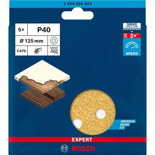 Disque abrasif auto-agrippant Ø125 mm à 8 trous EXPERT C470 (jaune)