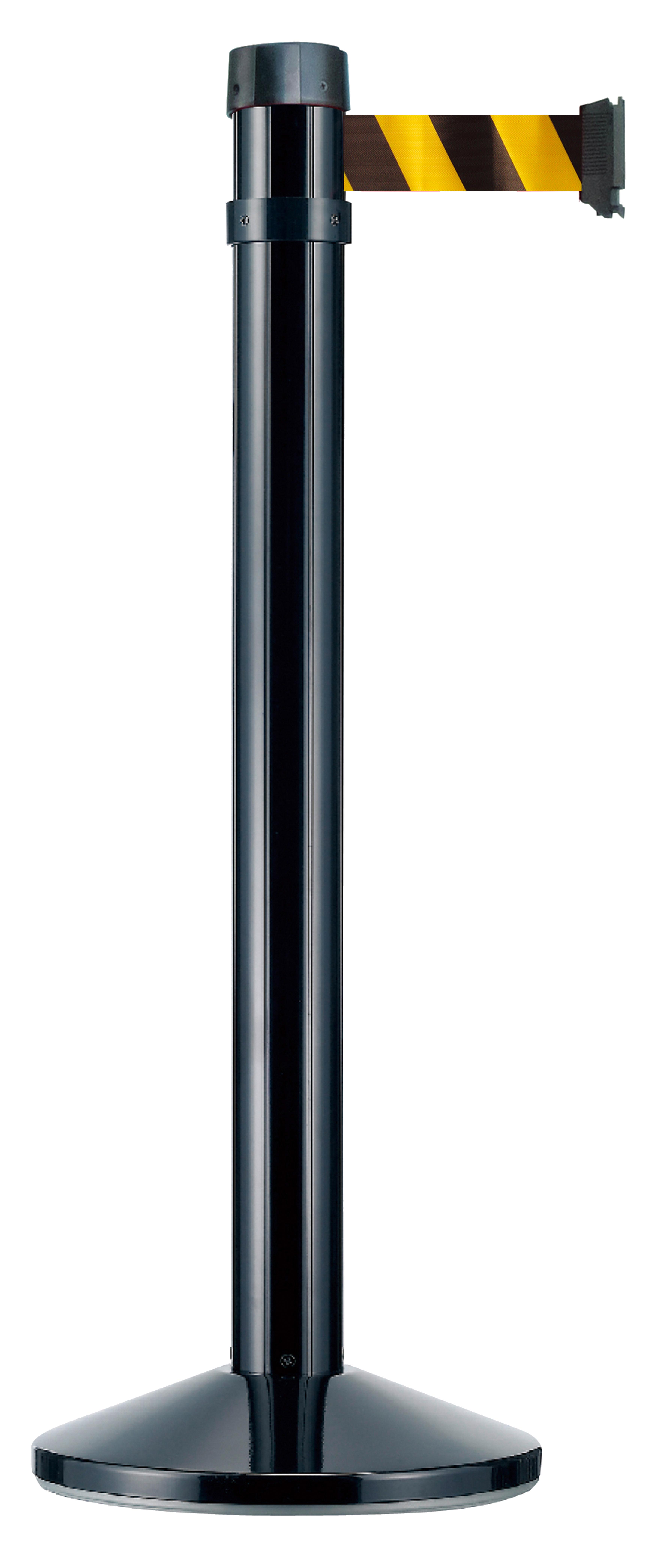 POTEAU A SANGLE ROUGE SOCLE NOIR