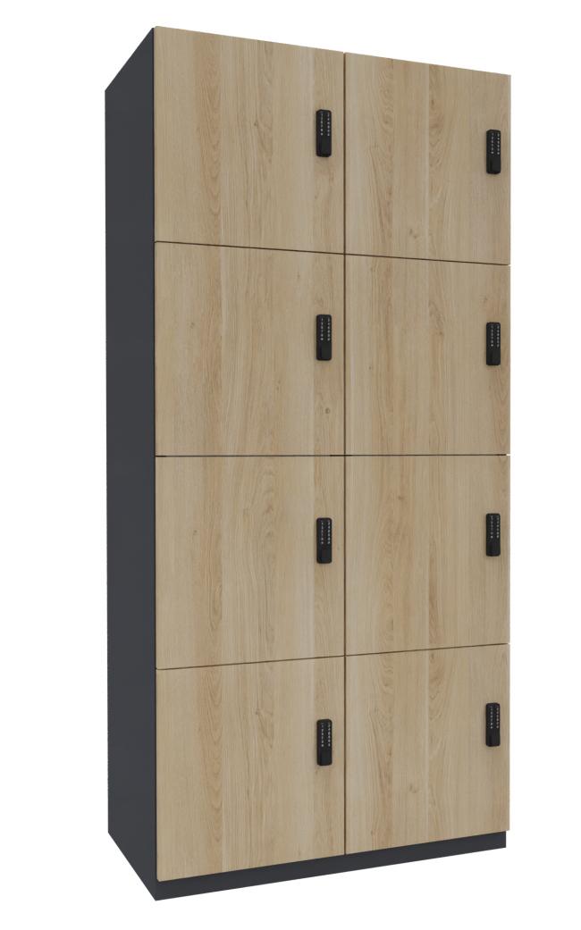 CASIER BUREAU METAL ET BOIS 1 COLONNE 2 CASES 300 X 500 X 890