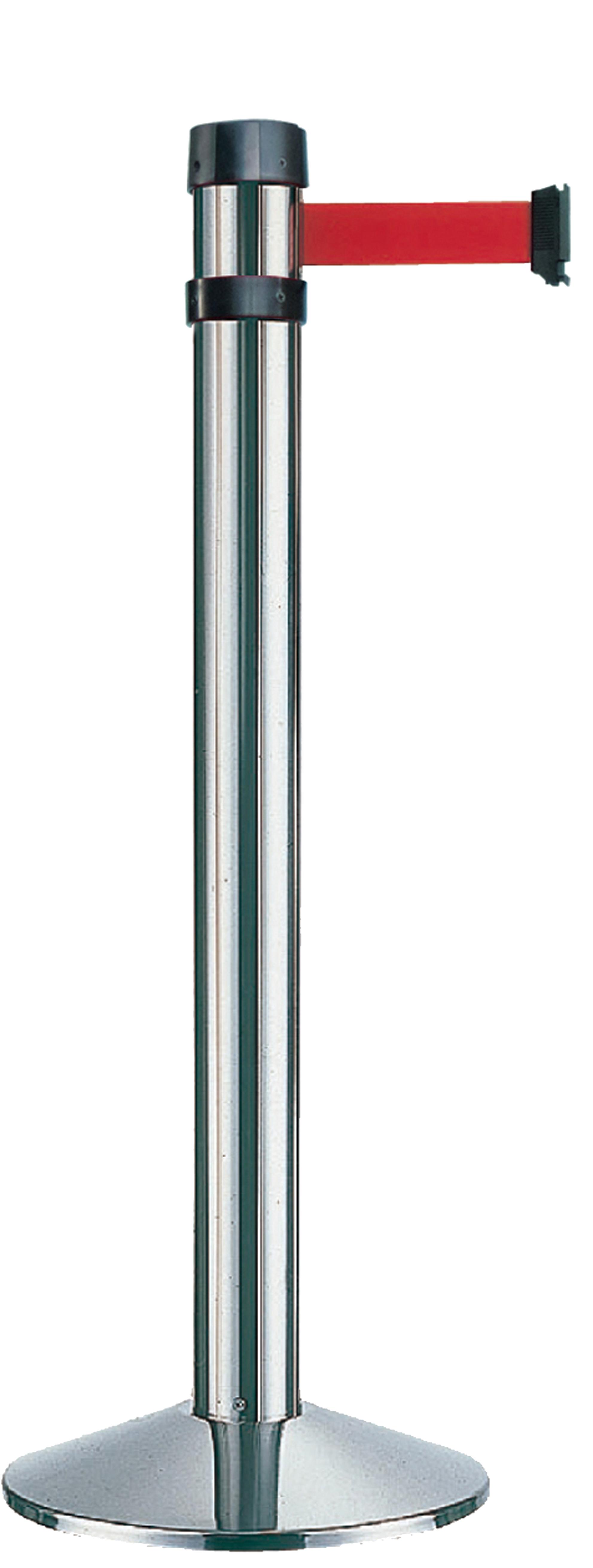 POTEAU A SANGLE ROUGE SOCLE NOIR