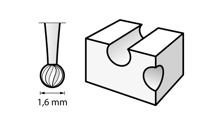 Fraise à graver 1,6 mm (106)