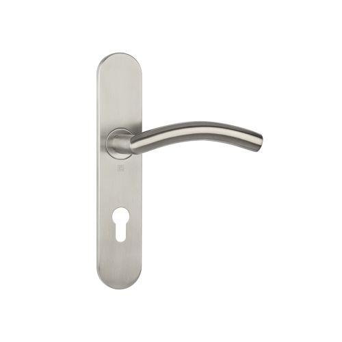 Ensemble double bequille sur plaque JADE série 1494 - Clé I - inox