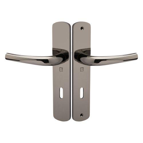 Ensemble double bequille sur plaque SALOME - Aluminium - Miroir - Clé L - 195MM