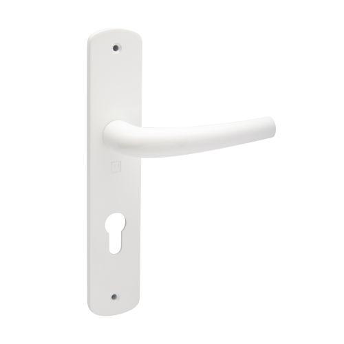 Ensemble double bequille sur plaque SALOME - Aluminium - Blanc- Clé I - 195MM