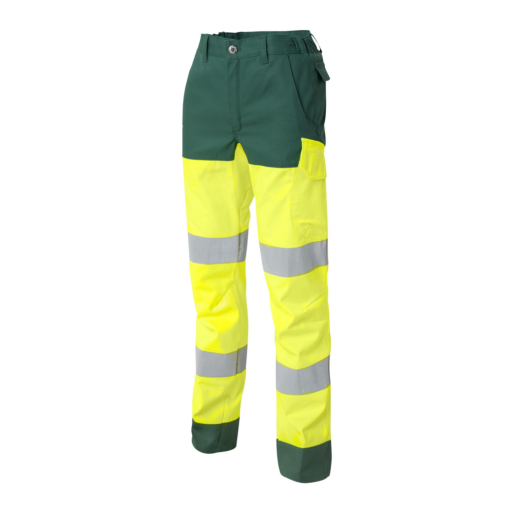 PANTALON HAUTE VISIBILITE JAUNE/GRIS CHARCOAL TAILLE 36 A 64