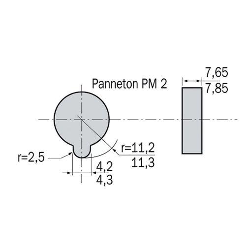 Cylindre à double entrée 5G à panneton réduit PM2 30 X 30 mm