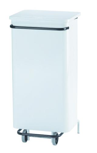 POUBELLE A PEDALE 70L BLANCHE 465 X 420 X 700