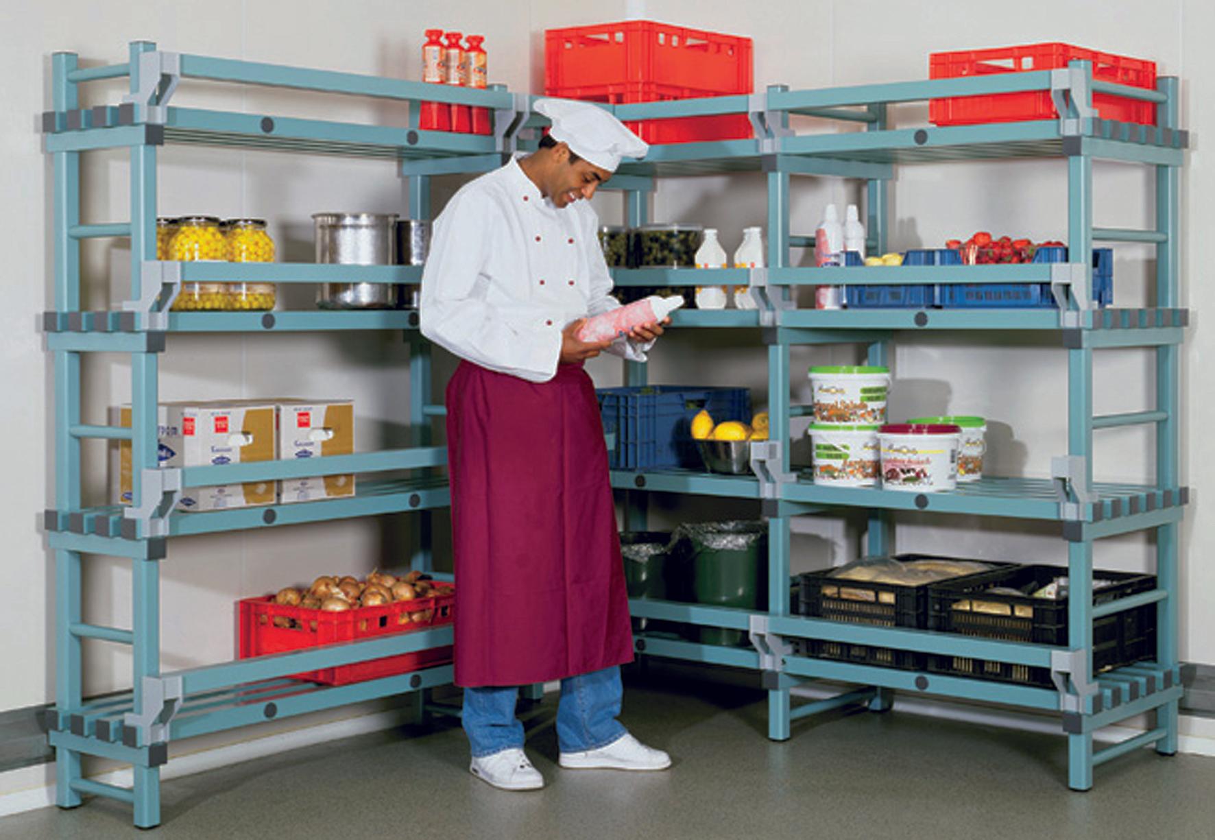 RAYONNAGE MODULABLE EN RESINE 4 ETAGERES