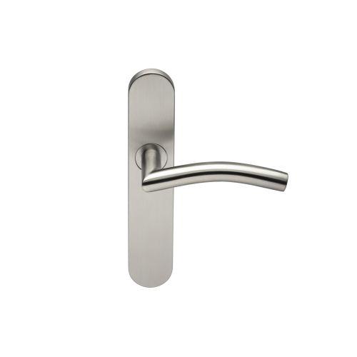 Ensemble double bequille sur plaque JADE série 1494 - Bec de Cane - inox
