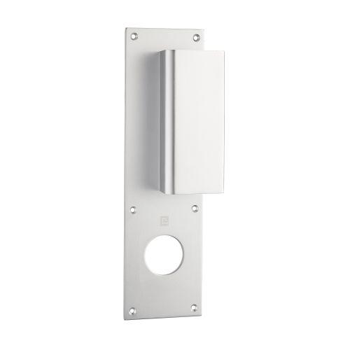 Poignée palière sur plaque BASTILLE 70 x 250 MM - Alu. - Argent - Sésame