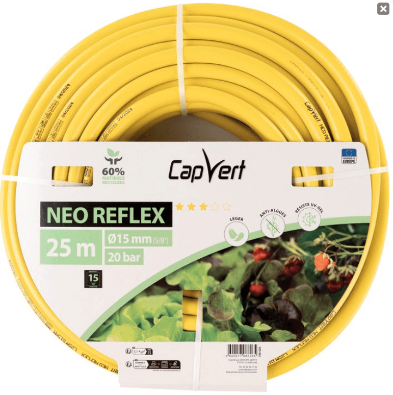Tuyau d'arrosage 15mm x 25m - Néo Reflex - Capvert