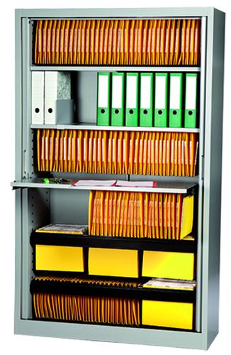 ARMOIRE A RIDEAUX MONOBLOC UNICOLORE 1 TABLETTE 800X440X690