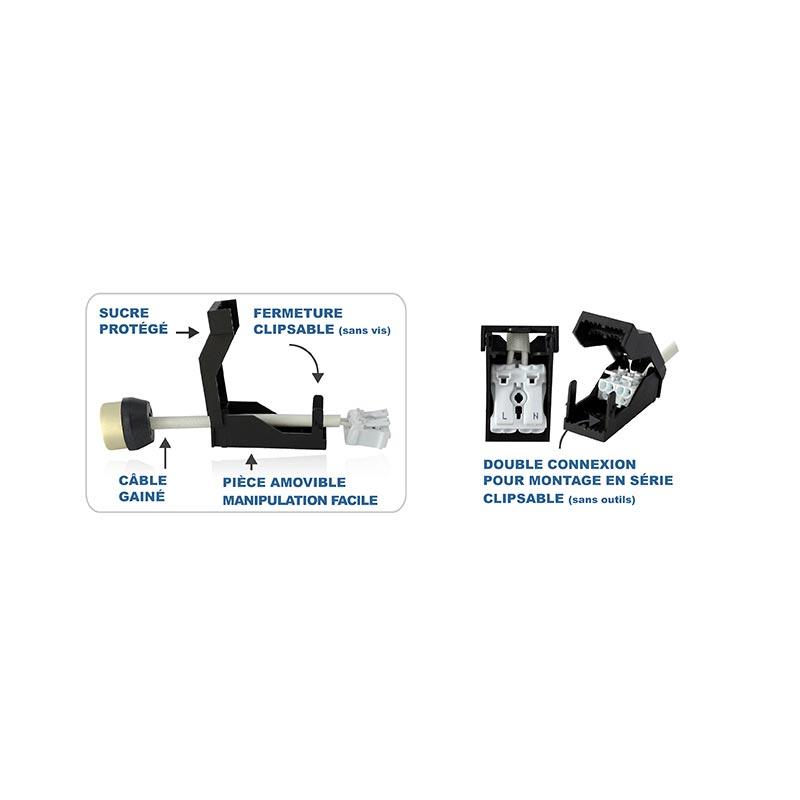 DOUILLE CÉRAMIQUE AUTOMATIQUE GZ10 COMPATIBLE CULOT GU10