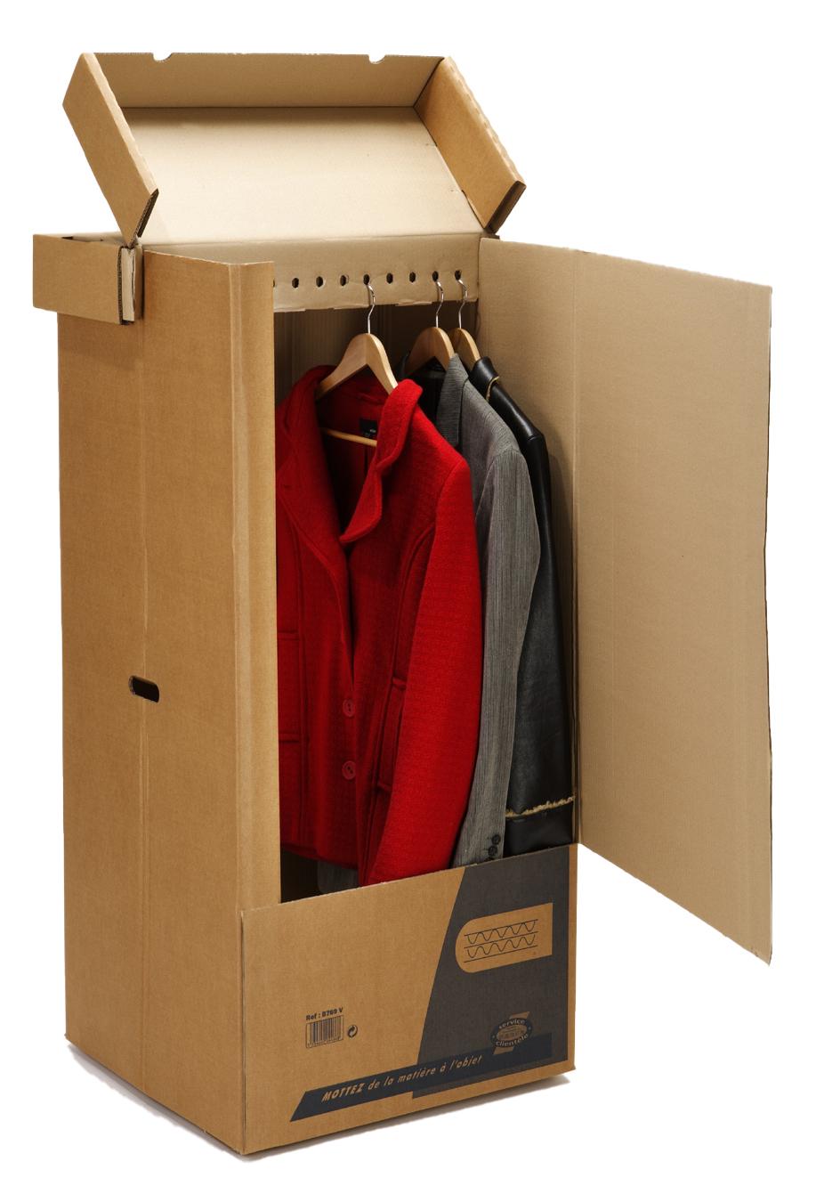 CAISSE PENDERIE CARTON DOUBLE CANNELURE