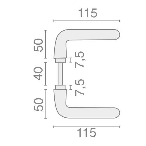 Paire de béquille XENIA -Aluminium - Argent
