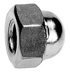 ECROU HERXAGONAL BORGNE ACIER ZINGUE