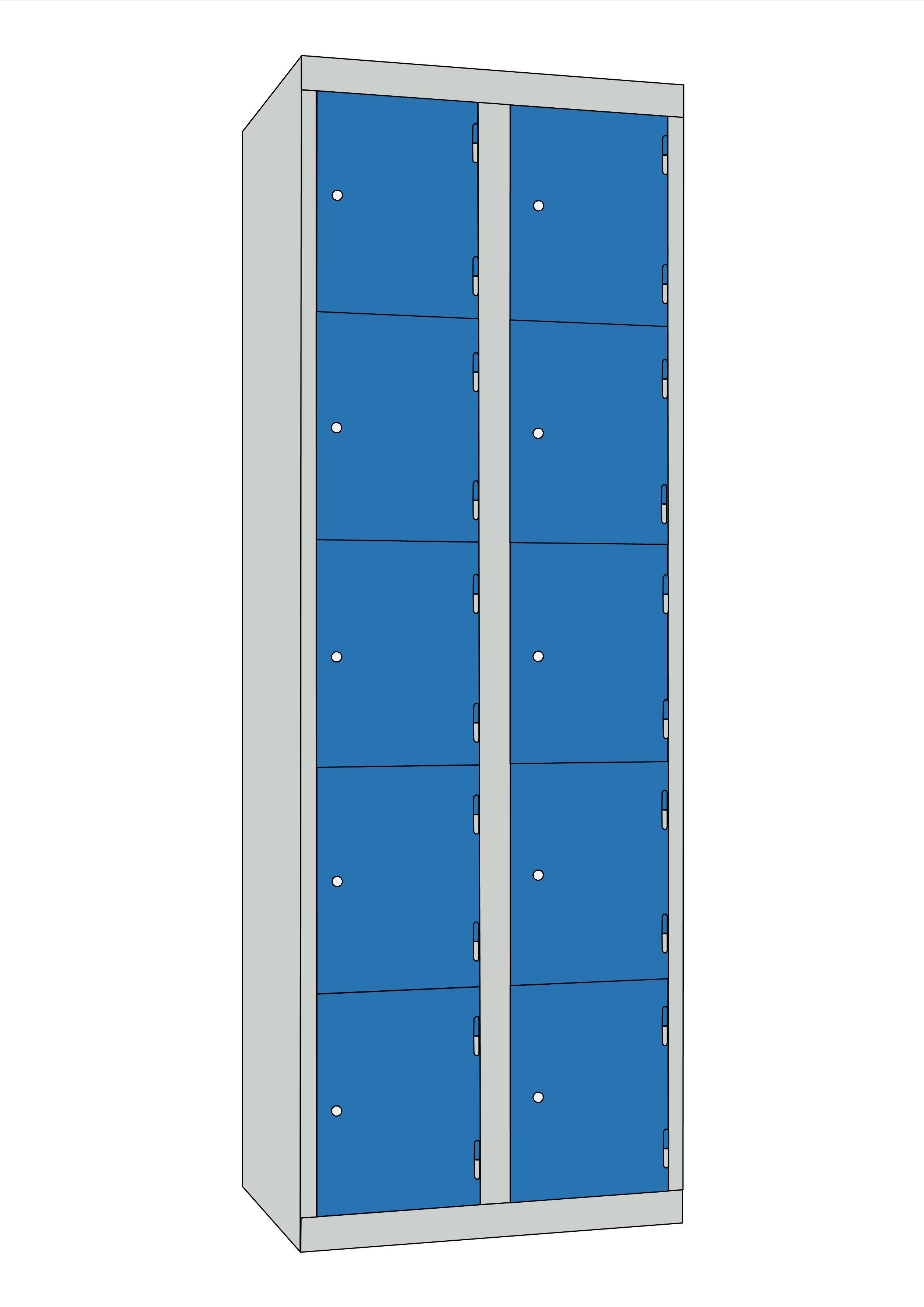 CASIER MONOBLOC 5 CASES 1 COLONNE 300 X 500 X 1800