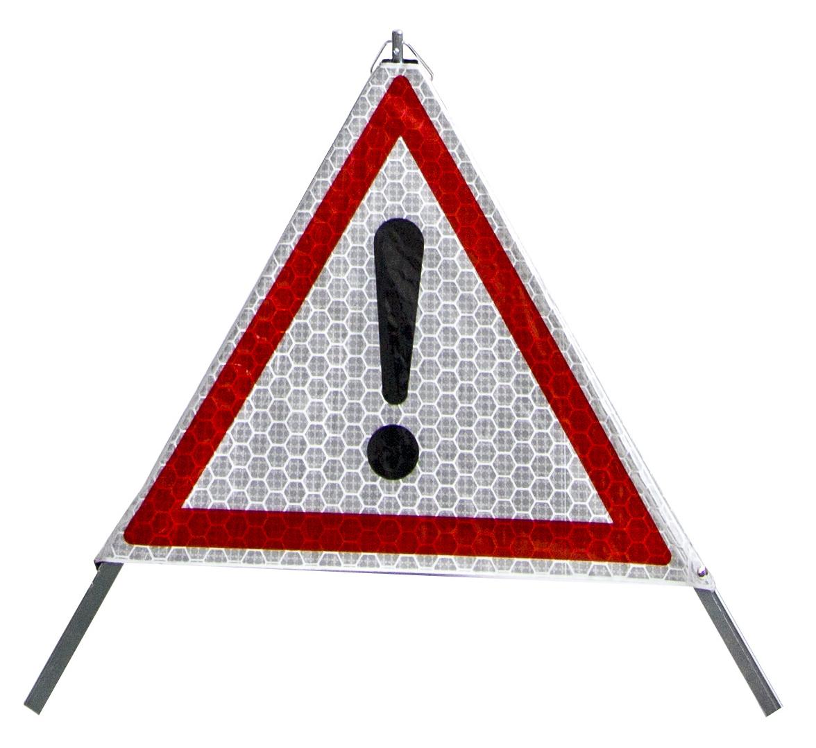 TRIPODE DE SIGNALISATION PLIABLE TRAVAUX JAUNE