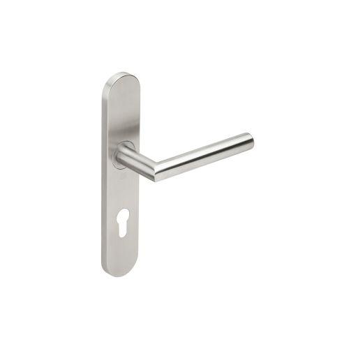 Ensemble double bequille sur plaque JADE série 1394 - Clé I - inox