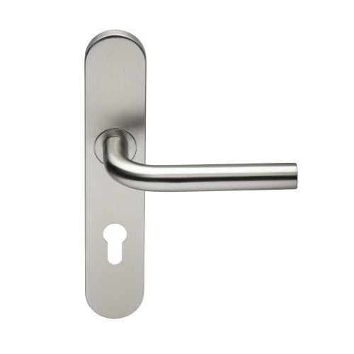 Ensemble double bequille sur plaque JADE série 1194 - Clé I - inox