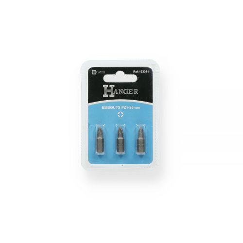 Set de 3 embouts Pozidriv - 25mm - HANGER