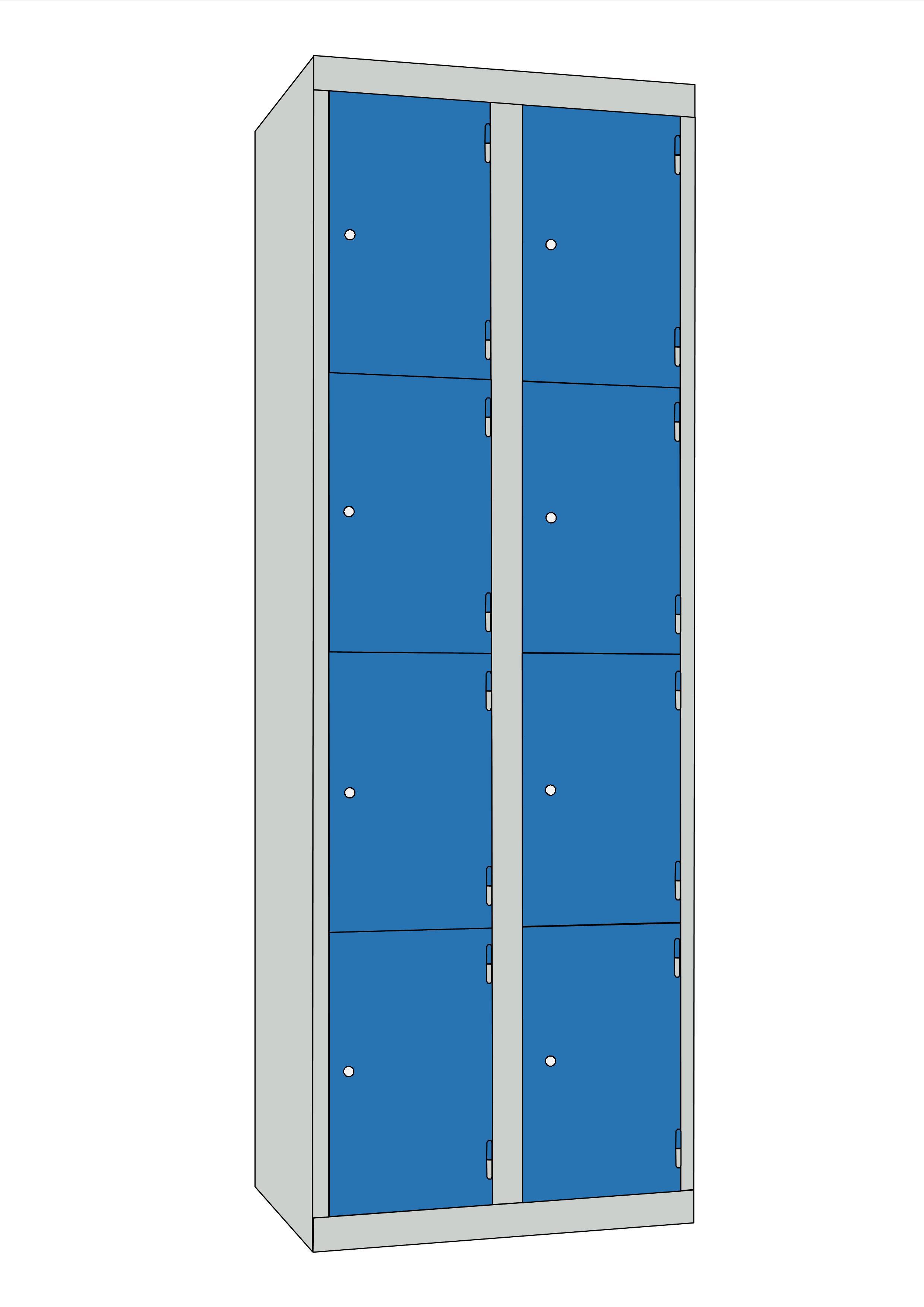 CASIER MONOBLOC 4 CASES 1 COLONNE 300 X 500 X 1800