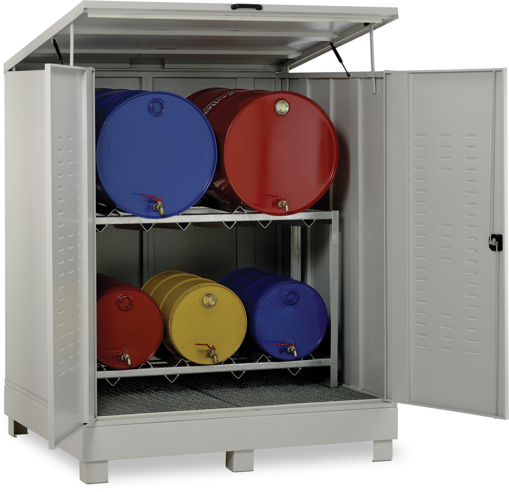 BOX DE STOCKAGE AVEC RETENTION EN ACIER
