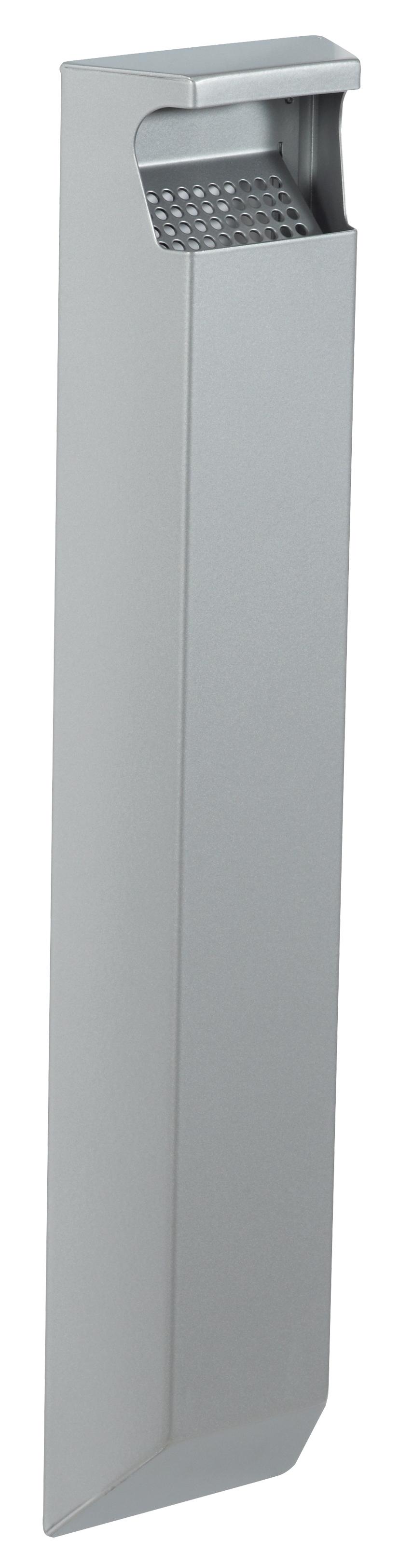 CENDRIER FIXATION MURALE 3L GRIS METAL