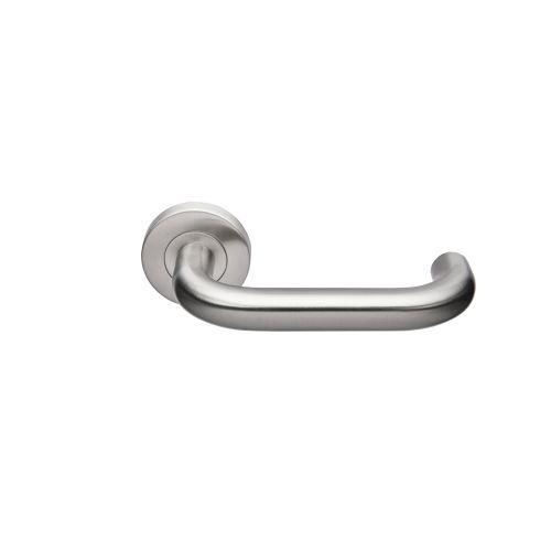 Béquille double inox sur rosace JADE série 1294 - Inox - Courbée