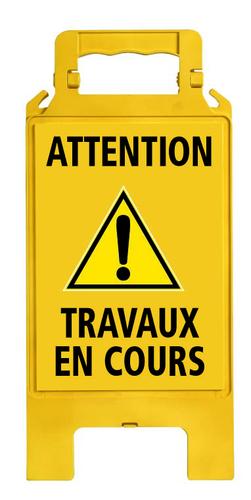 CHEVALET DE SIGNALISATION JAUNE