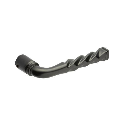 Bequille double torsadée -Aluminium - Noir
