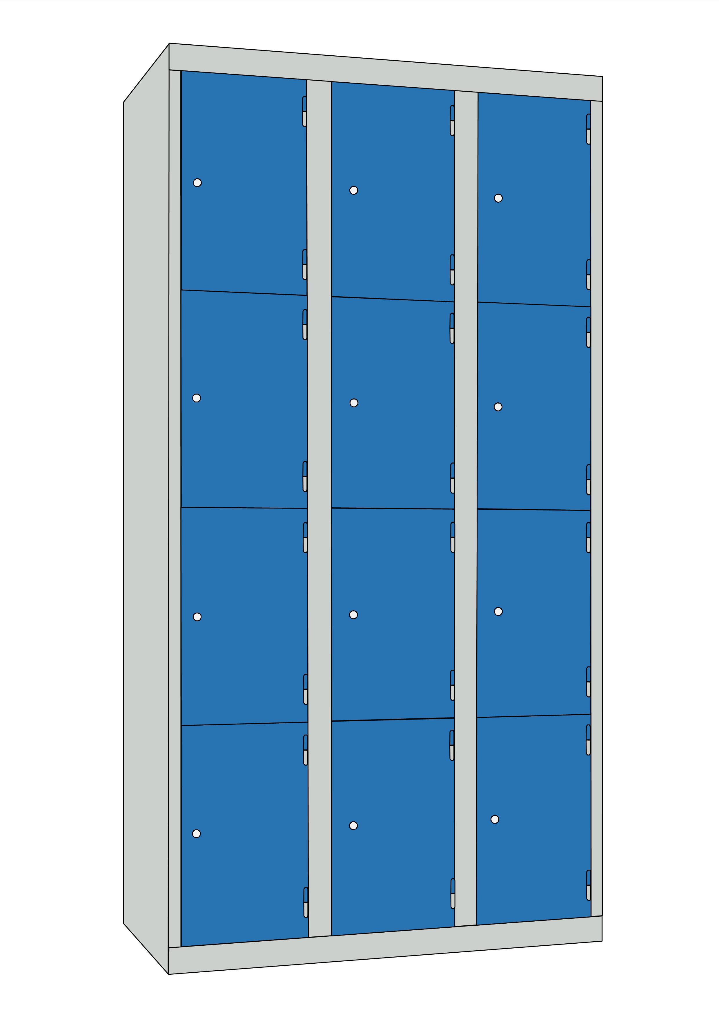 CASIER MONOBLOC 4 CASES 1 COLONNE 300 X 500 X 1800