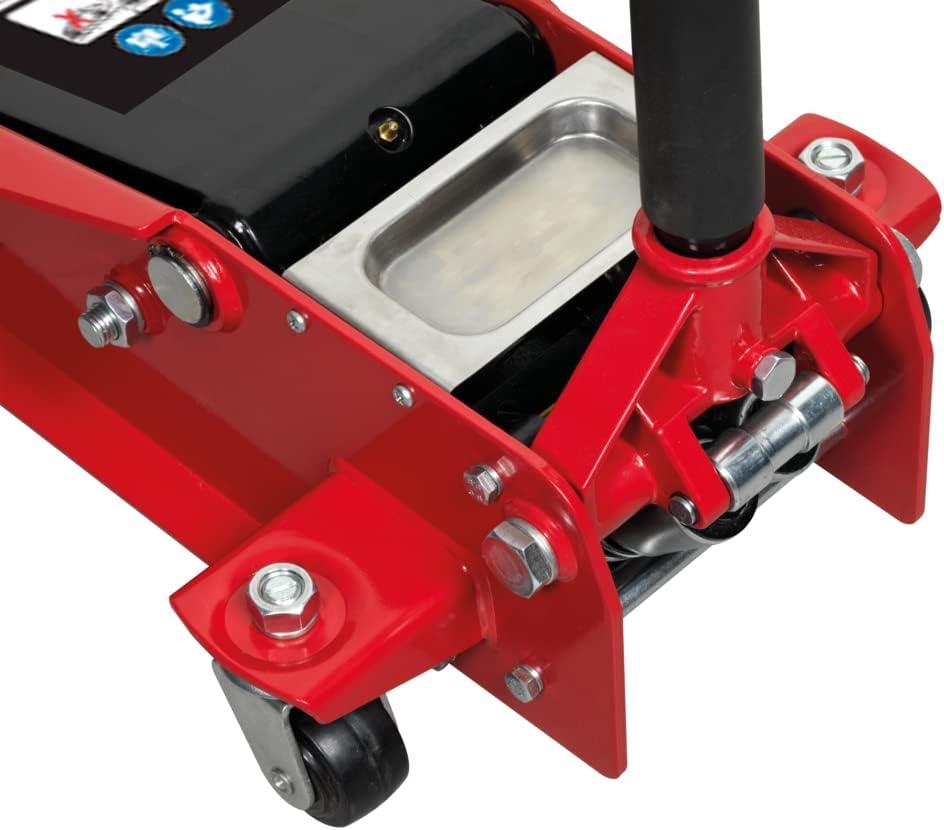 Cric hydraulique extra-bas de voiture 3T avec 2 Roues directionnelles