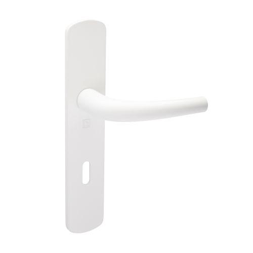 Ensemble double bequille sur plaque SALOME - Aluminium - Blanc- Clé L - 195MM