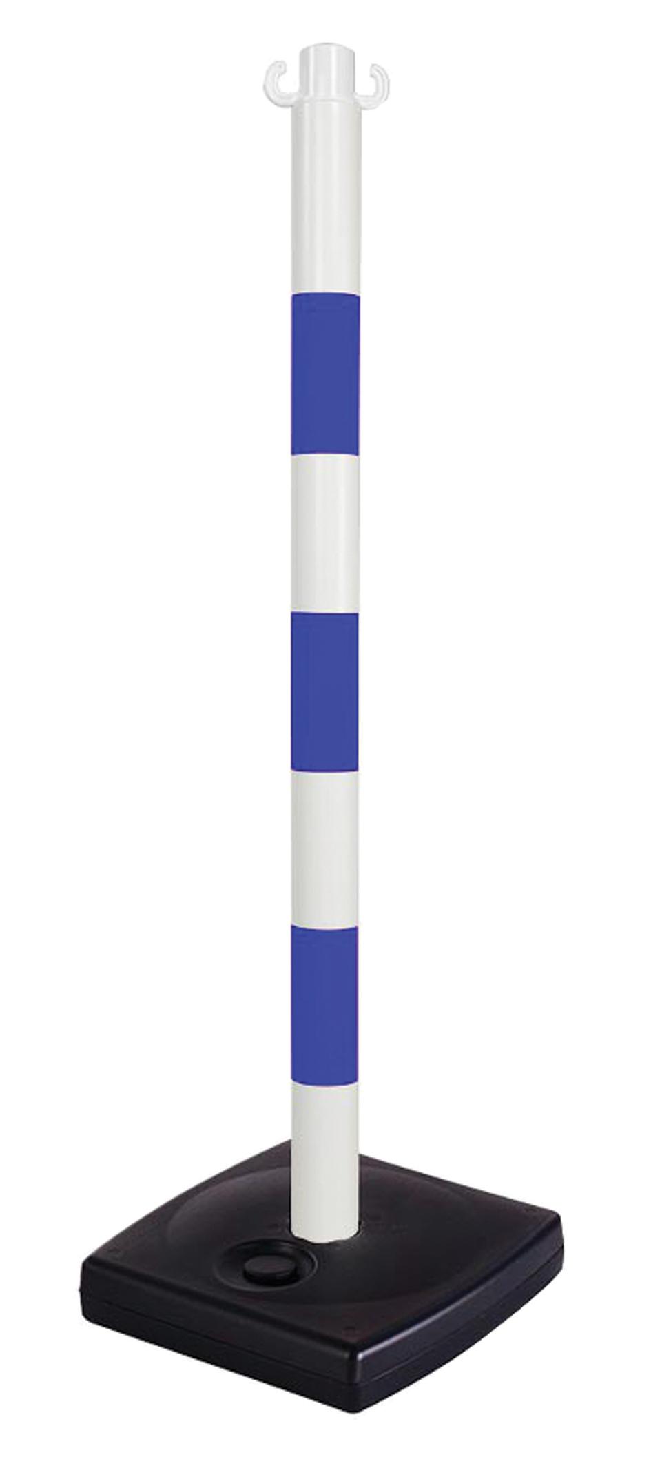 POTEAU SUR SOCLES A LESTER ROUGE/BLANC