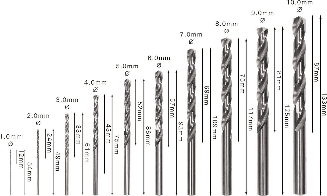 Coffret de 10 forets hélicoïdaux PRO Metal HSS-G