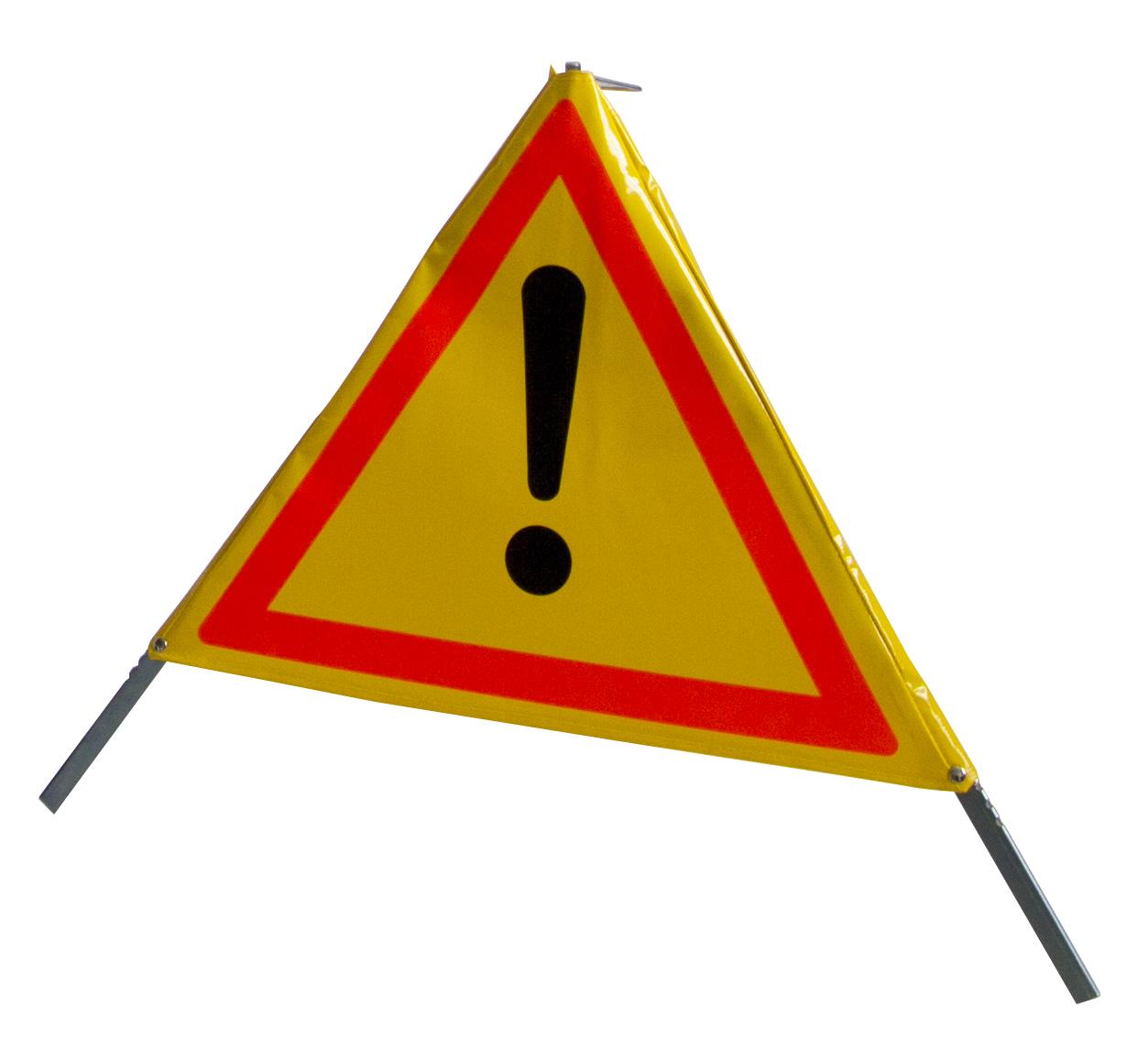 TRIPODE DE SIGNALISATION PLIABLE TRAVAUX JAUNE