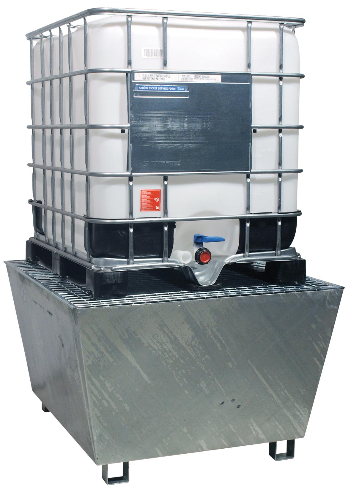 BAC DE RETENTION ACIER AVEC CAILLEBOTIS ACIER - FINITION GALVA