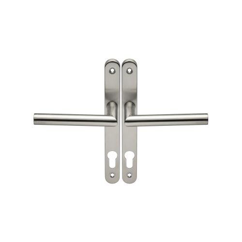 Ensemble double bequille sur plaque JADE série 1394 - Clé I - inox - Etroite