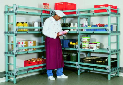 RAYONNAGE MODULABLE EN RESINE 4 ETAGERES